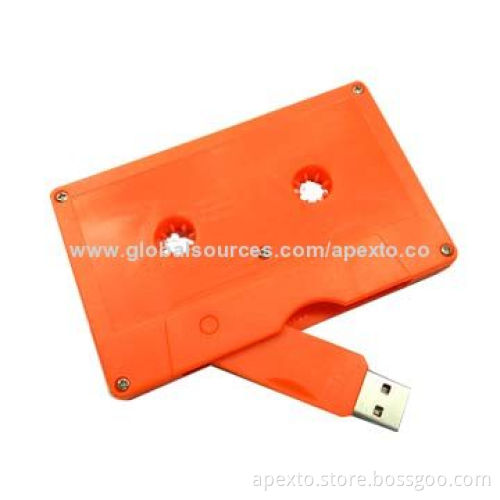 Tape Shaped USB Flash Drives, Customized Packaging Types/Logos Accepted, 256MB to 32GB